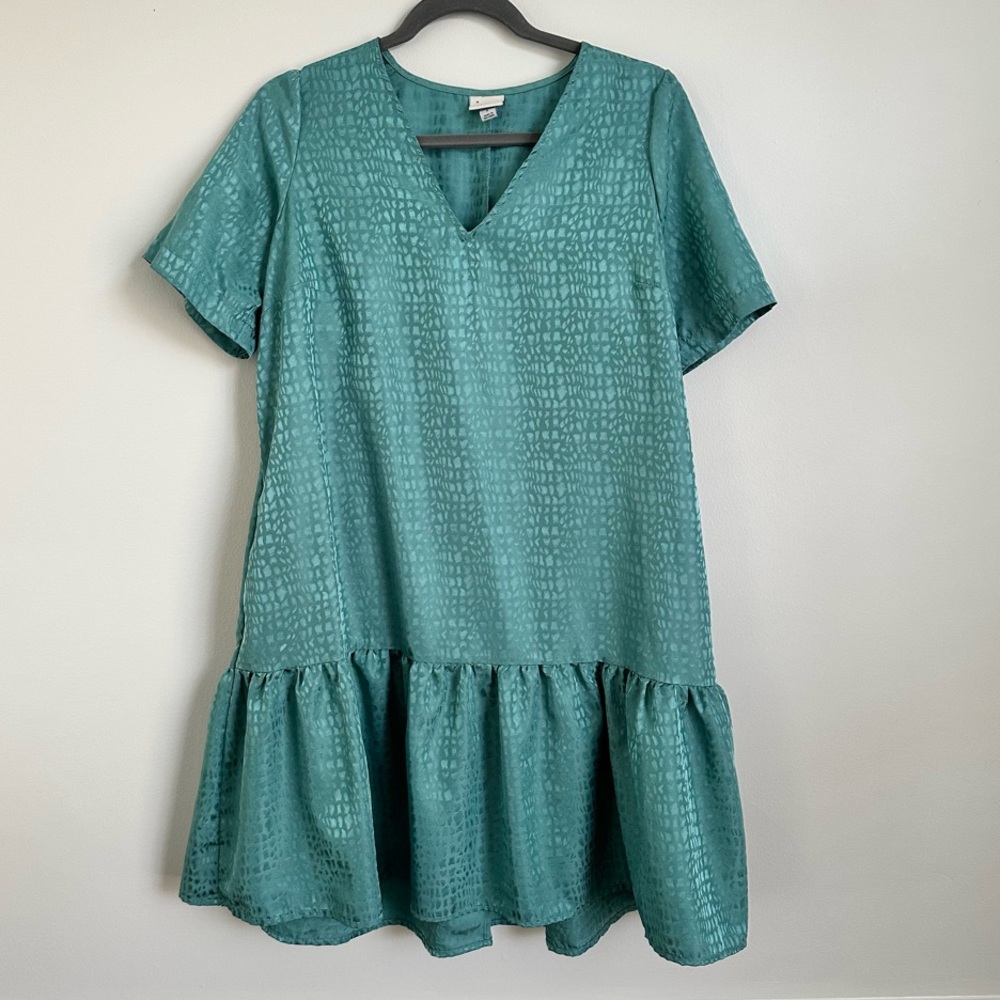 Ruffle hem green dress - A New Day - small